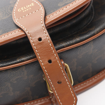 フォルコ ミディアムバッグ トリオンフ ショルダーバッグ PVC レザー ブラック ブラウン セリーヌ バッグ CELINE