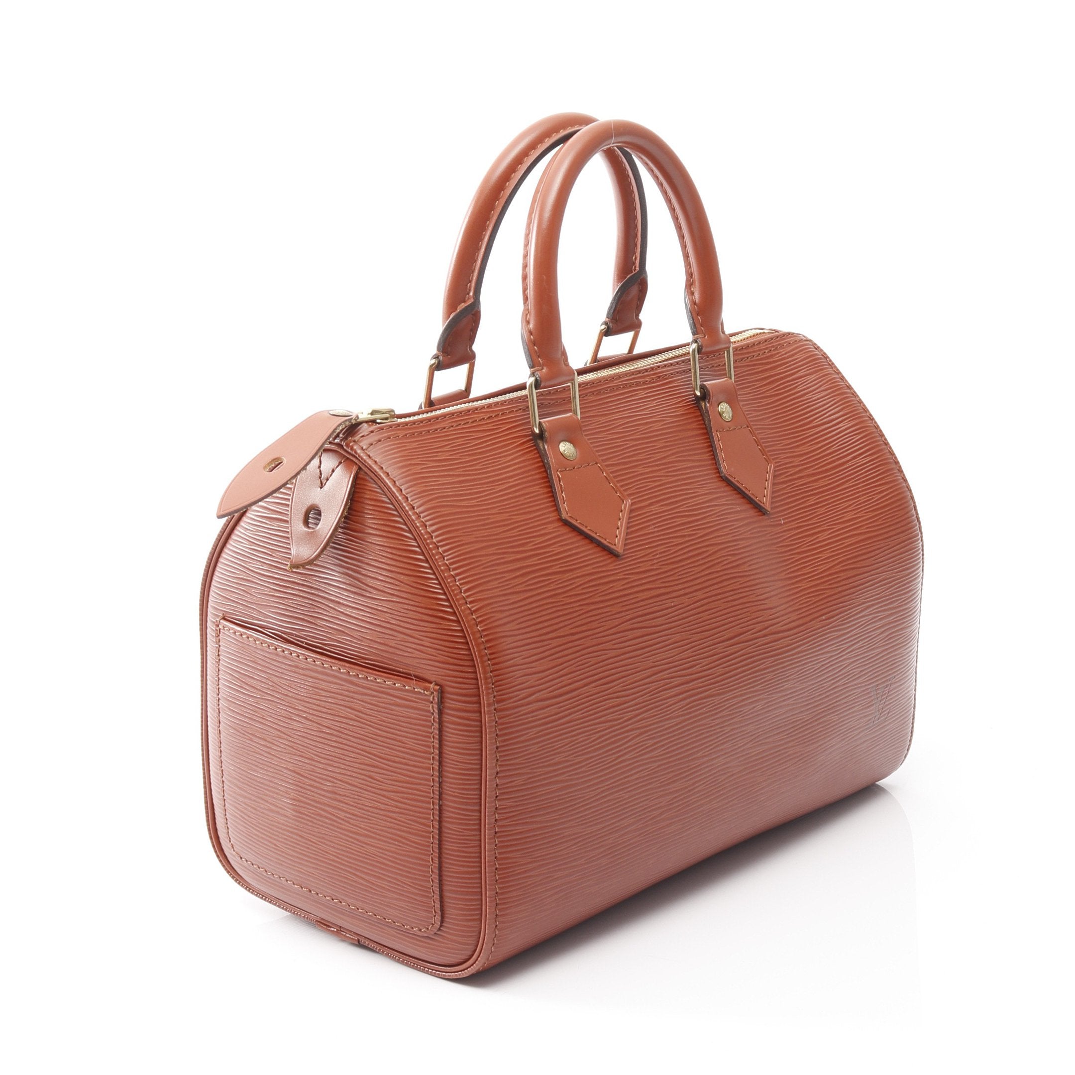 スピーディ25 エピ ケニアブラウン ハンドバッグ レザー ブラウン ルイ