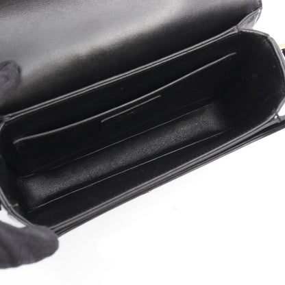 LE61 サッチェル ショルダーバッグ レザー ブラック サンローランパリ バッグ SAINT LAURENT PARIS