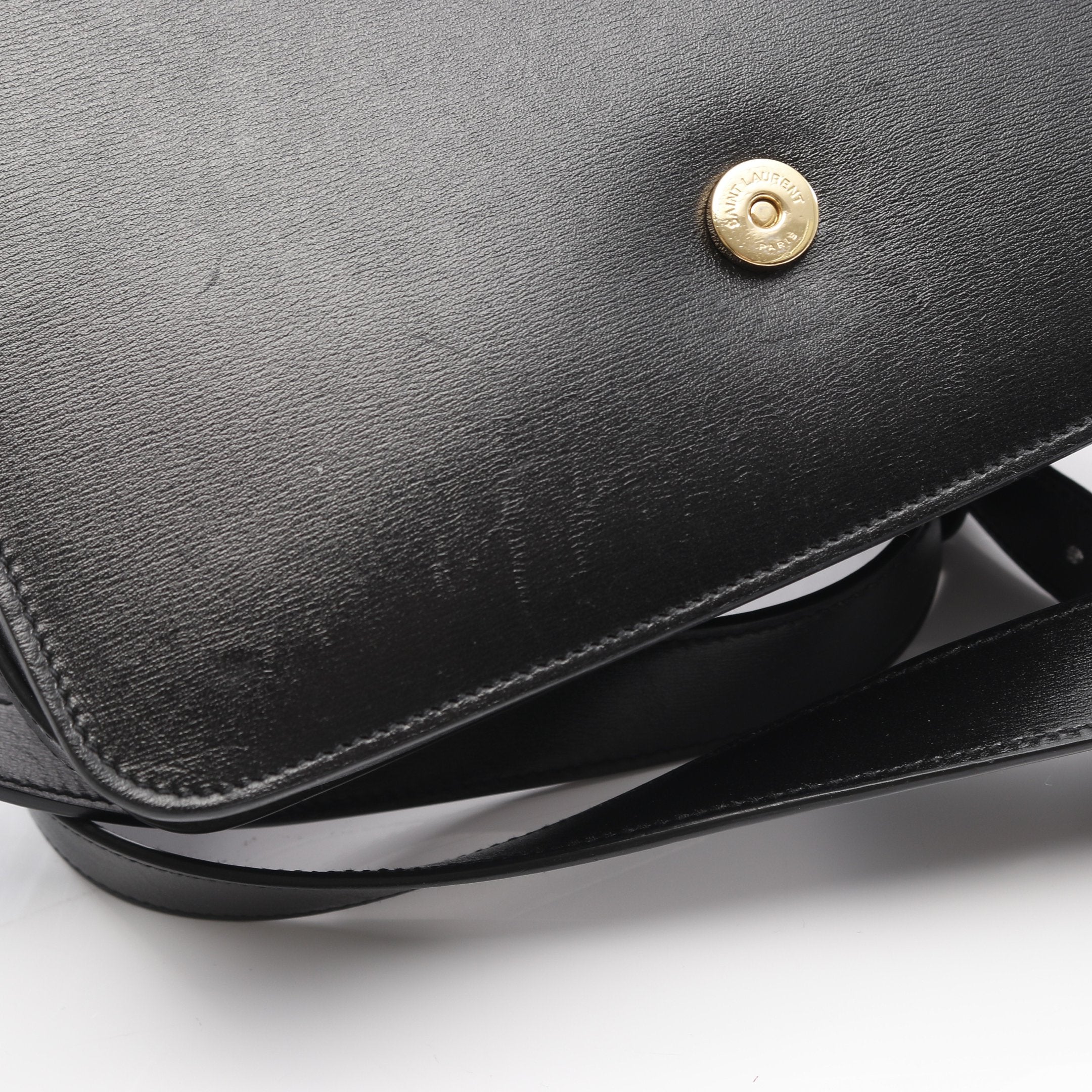 SAINT LAURENT PARIS サンローランパリ ショルダーバッグ LE61 サッチェル LE61 サッチェル ショルダーバッグ レザー ブラック サンローランパリ