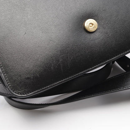 LE61 サッチェル ショルダーバッグ レザー ブラック サンローランパリ バッグ SAINT LAURENT PARIS