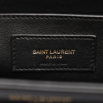 LE61 サッチェル ショルダーバッグ レザー ブラック サンローランパリ バッグ SAINT LAURENT PARIS