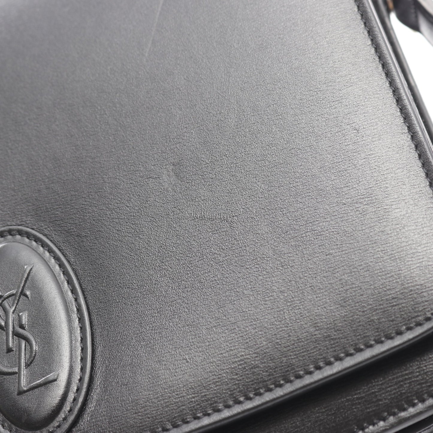 LE61 サッチェル ショルダーバッグ レザー ブラック サンローランパリ バッグ SAINT LAURENT PARIS