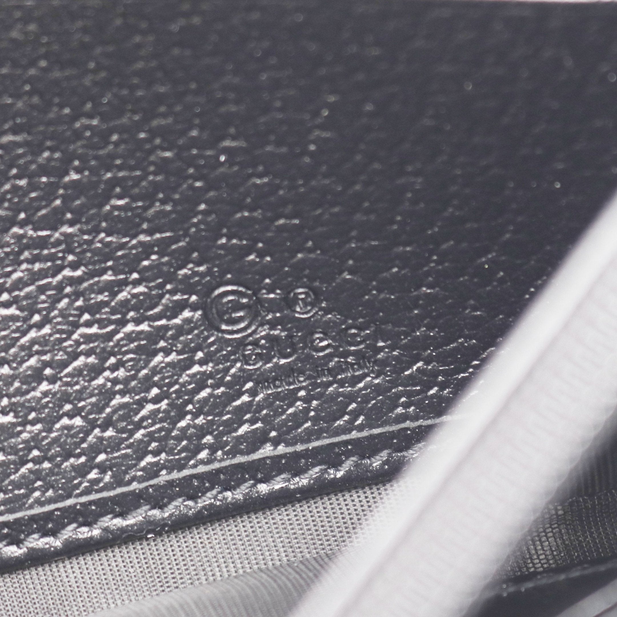 オフィディア ウェブストライプ 二つ折り長財布 レザー ブラック