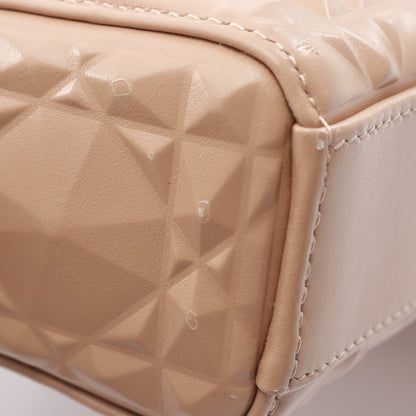 LADY D-JOY ミディアム ダイヤモンドカナージュ ハンドバッグ レザー ピンクベージュ 3WAY クリスチャンディオール バッグ Christian Dior