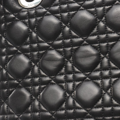 LADY DIOR レディディオール カナージュ ハンドバッグ レザー ブラック 2WAY クリスチャンディオール バッグ Christian Dior