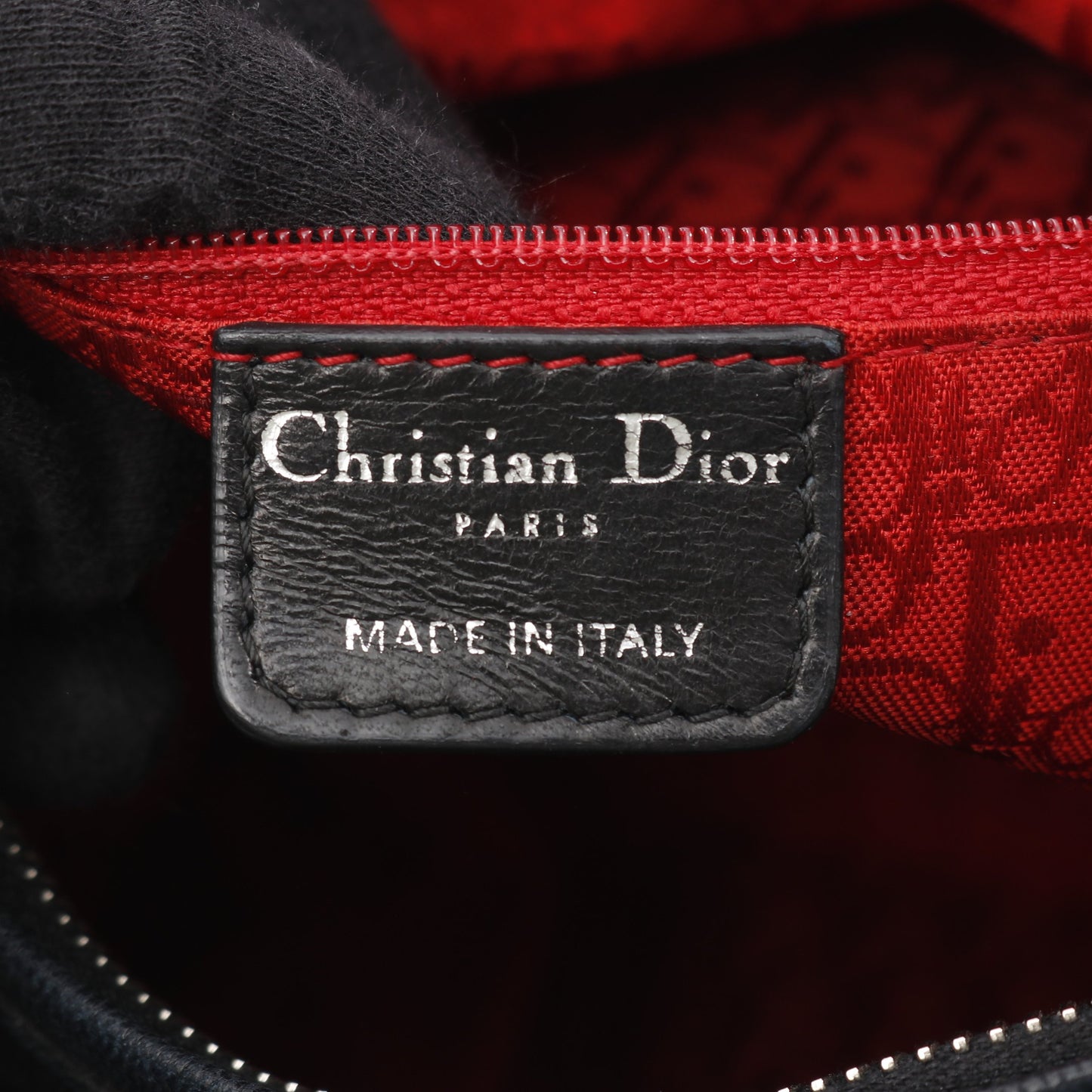 LADY DIOR レディディオール カナージュ ハンドバッグ レザー ブラック 2WAY クリスチャンディオール バッグ Christian Dior