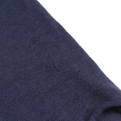 カーディガン Vネック 長袖 ロゴ刺繍 ラインストーン シルク カシミヤ ネイビー ルシアンペラフィネ トップス lucien pellat-finet