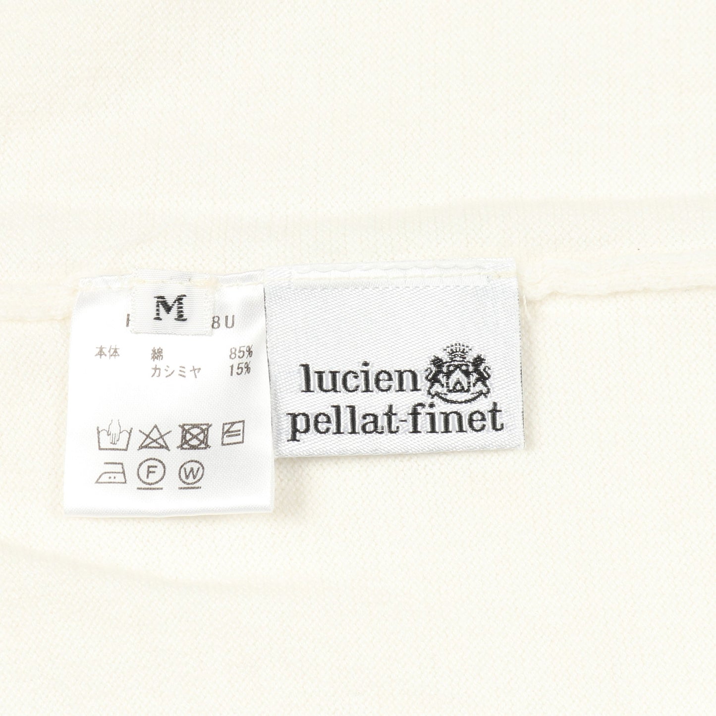 カーディガン Vネック 長袖 ドクロ ラインストーン シルク カシミヤ ホワイト ルシアンペラフィネ トップス lucien pellat-finet