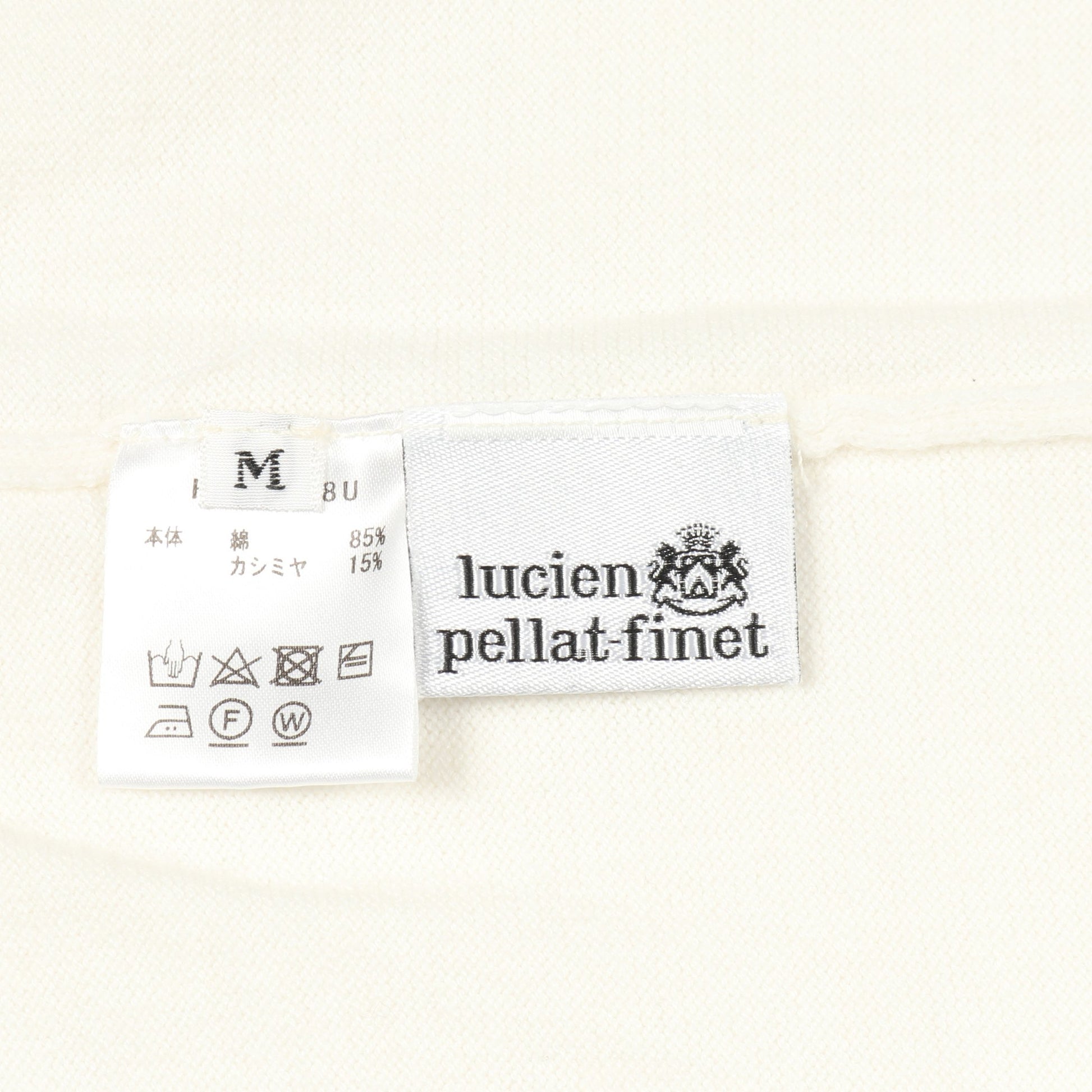 カーディガン Vネック 長袖 ドクロ ラインストーン シルク カシミヤ ホワイト ルシアンペラフィネ トップス lucien pellat-finet