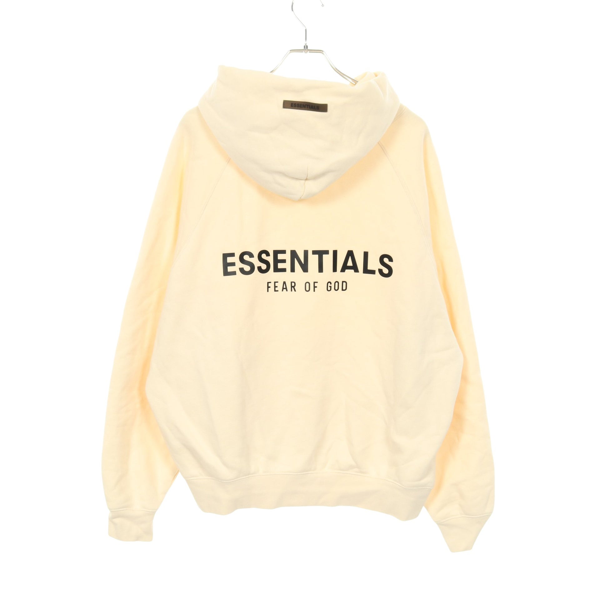プルオーバーパーカー バックロゴ コットン アイボリー 裏起毛 エフオージーエッセンシャルズ トップス FOG ESSENTIALS