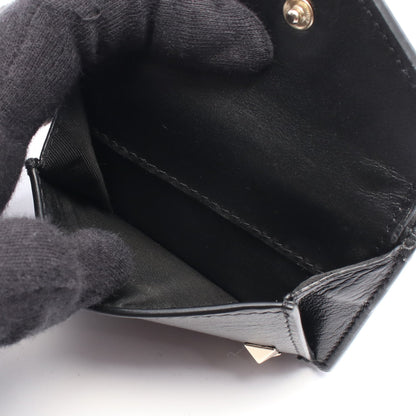 ロックスタッズ スモールウォレット 三つ折り財布 レザー ブラック ヴァレンティノガラヴァーニ 財布・小物 VALENTINO GARAVANI