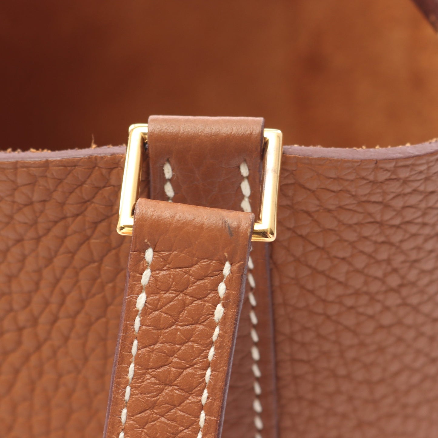 ピコタンロックPM ゴールド ハンドバッグ トリヨンクレマンス ブラウン ゴールド金具 Z刻印 エルメス バッグ HERMES