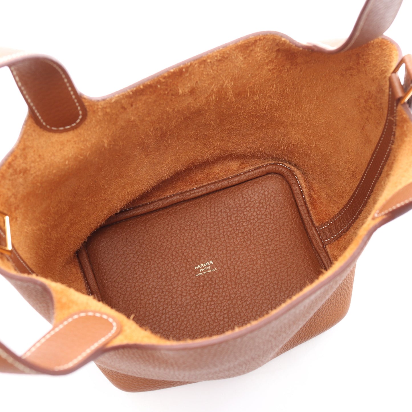 ピコタンロックPM ゴールド ハンドバッグ トリヨンクレマンス ブラウン ゴールド金具 Z刻印 エルメス バッグ HERMES