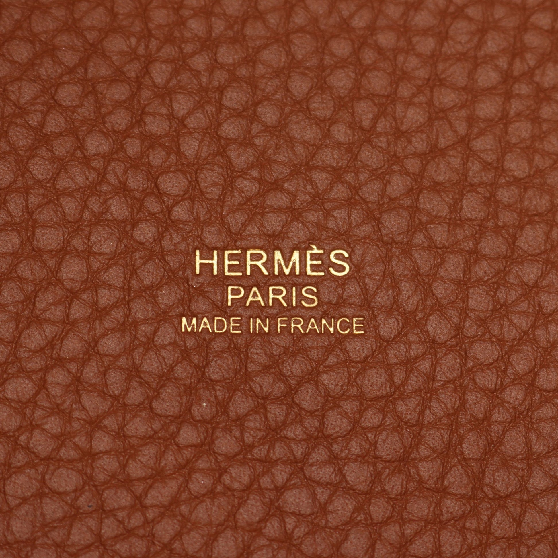 ピコタンロックPM ゴールド ハンドバッグ トリヨンクレマンス ブラウン ゴールド金具 Z刻印 エルメス バッグ HERMES