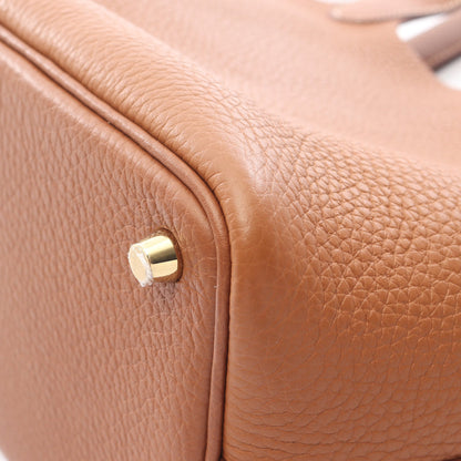 ピコタンロックPM ゴールド ハンドバッグ トリヨンクレマンス ブラウン ゴールド金具 Z刻印 エルメス バッグ HERMES