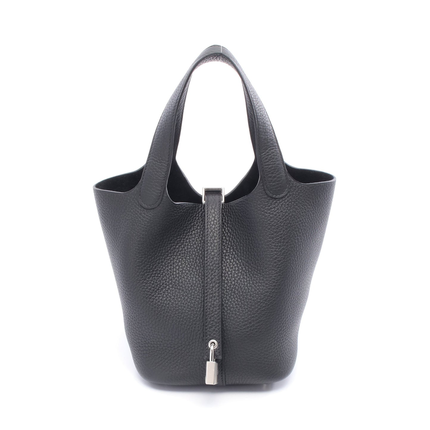 ピコタンロックPM ハンドバッグ トリヨンクレマンス ブラック シルバー金具 K刻印 エルメス バッグ HERMES
