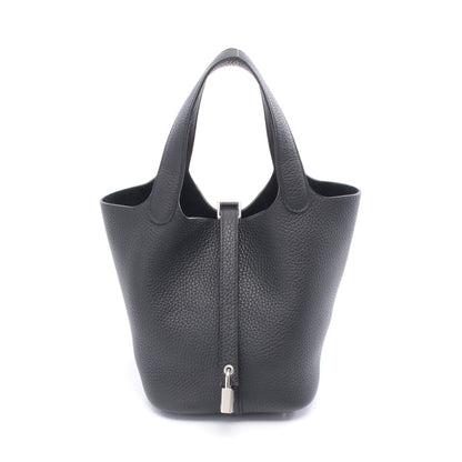 ピコタンロックPM ハンドバッグ トリヨンクレマンス ブラック シルバー金具 K刻印 エルメス バッグ HERMES