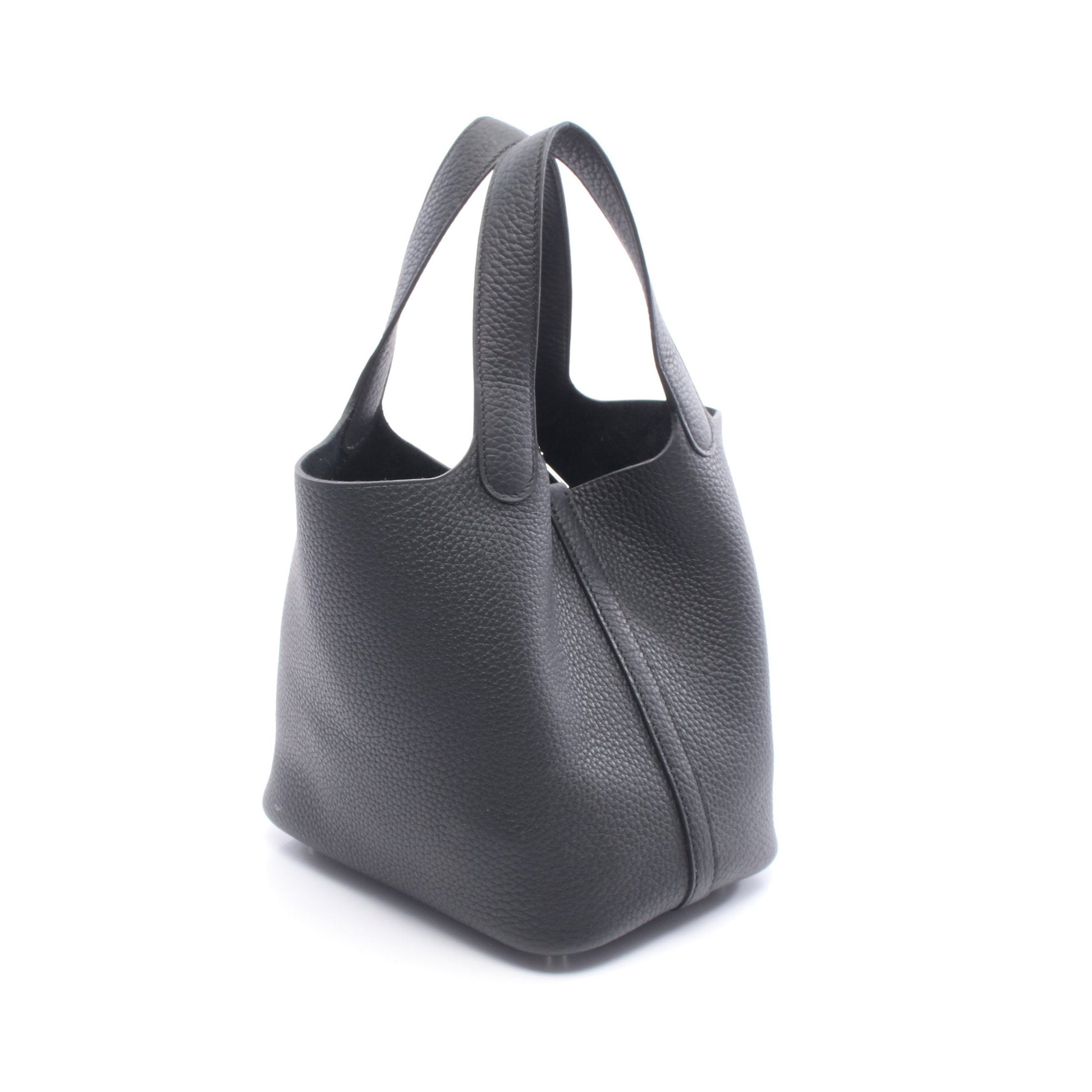 ピコタンロックPM ハンドバッグ トリヨンクレマンス ブラック シルバー金具 K刻印 エルメス バッグ HERMES