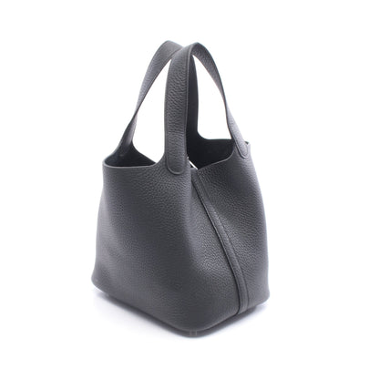 ピコタンロックPM ハンドバッグ トリヨンクレマンス ブラック シルバー金具 K刻印 エルメス バッグ HERMES