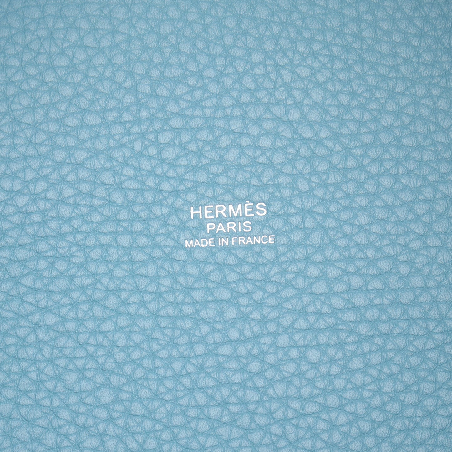 ピコタンロックPM ニューブルージーン ハンドバッグ トリヨンクレマンス ブルー シルバー金具 K刻印 エルメス バッグ HERMES