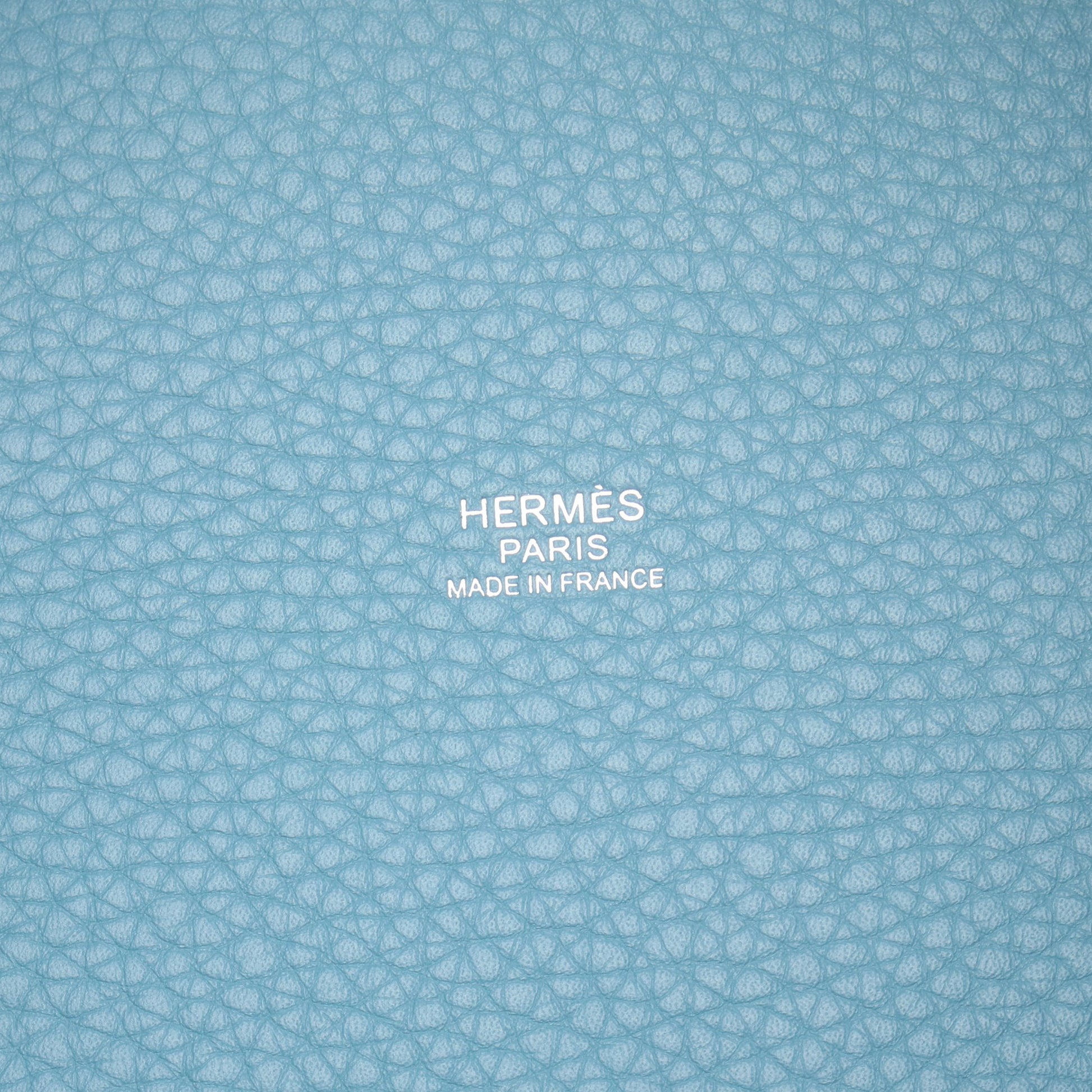 ピコタンロックPM ニューブルージーン ハンドバッグ トリヨンクレマンス ブルー シルバー金具 K刻印 エルメス バッグ HERMES