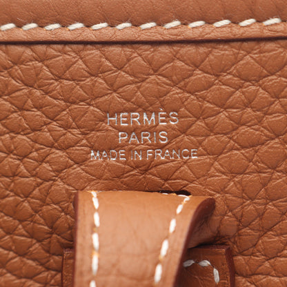 エヴリンアマゾンTPM ゴールド ショルダーバッグ トリヨンクレマンス ブラウン シルバー金具 K刻印 エルメス バッグ HERMES