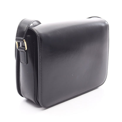 クラシック トリオンフ ミディアム ショルダーバッグ レザー ブラック セリーヌ バッグ CELINE
