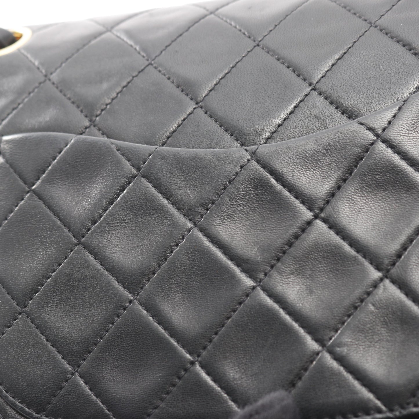 マトラッセ Wフラップ Wチェーンショルダーバッグ ラムスキン ブラック ゴールド金具 シャネル バッグ CHANEL