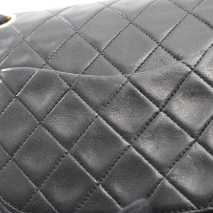 マトラッセ Wフラップ Wチェーンショルダーバッグ ラムスキン ブラック ゴールド金具 シャネル バッグ CHANEL
