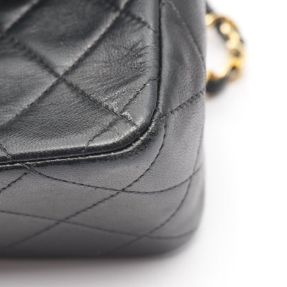 マトラッセ Wフラップ Wチェーンショルダーバッグ ラムスキン ブラック ゴールド金具 シャネル バッグ CHANEL