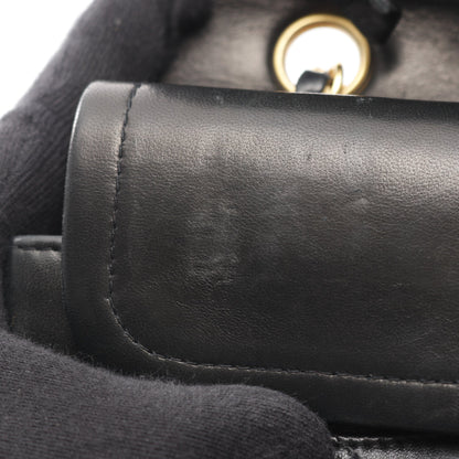 マトラッセ Wフラップ Wチェーンショルダーバッグ ラムスキン ブラック ゴールド金具 シャネル バッグ CHANEL