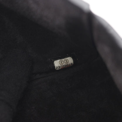 ココマーク Wチェーンショルダーバッグ キャビアスキン ブラック ゴールド金具 シャネル バッグ CHANEL