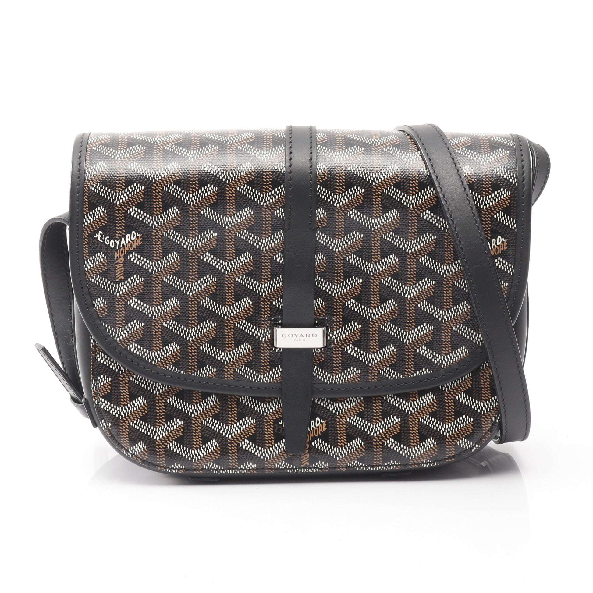 ベルヴェデーレPM ショルダーバッグ コーティングキャンバス レザー ブラック マルチカラー ゴヤール バッグ GOYARD