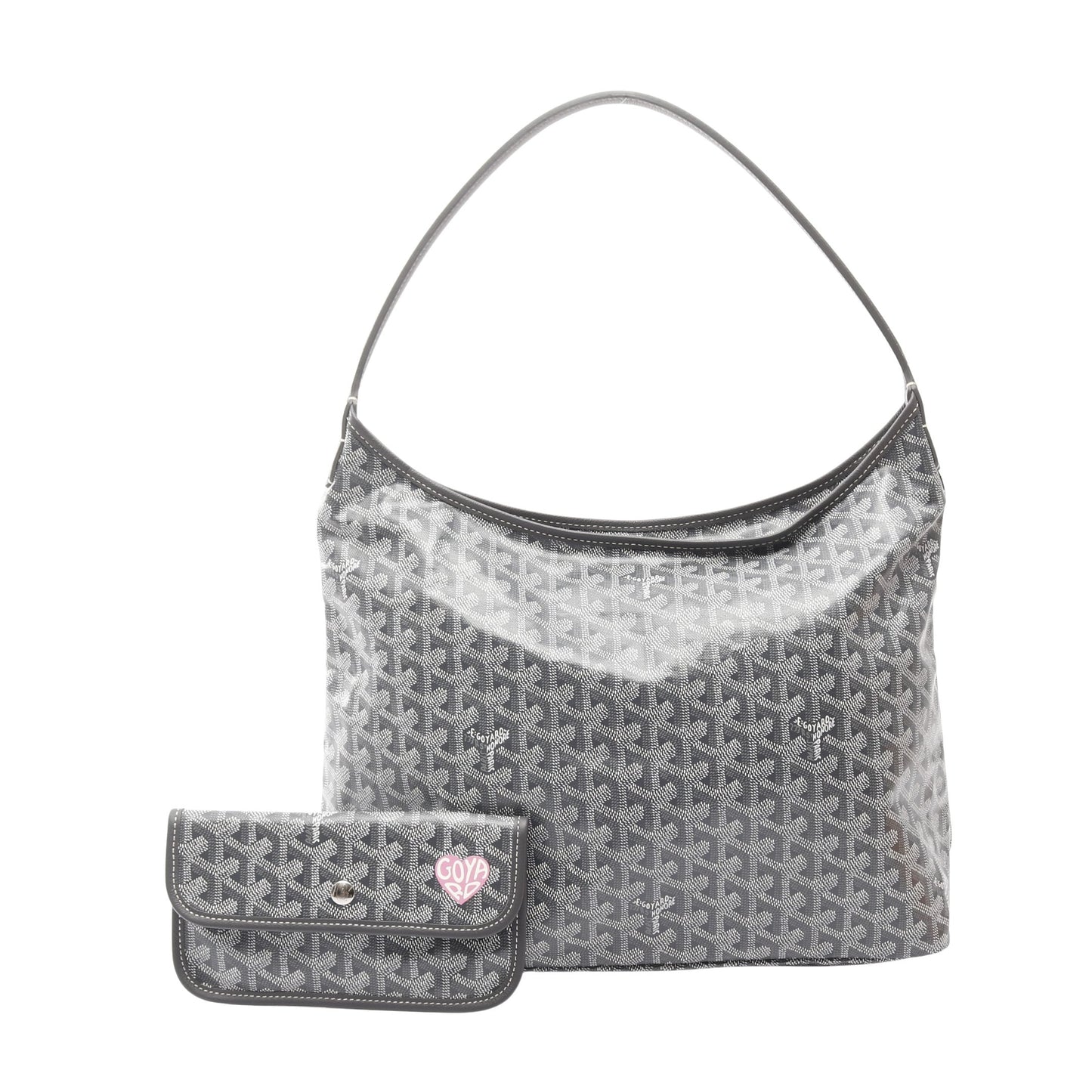 ボエム ホーボーバッグ ショルダーバッグ コーティングキャンバス レザー グレー ホワイト ゴヤール バッグ GOYARD