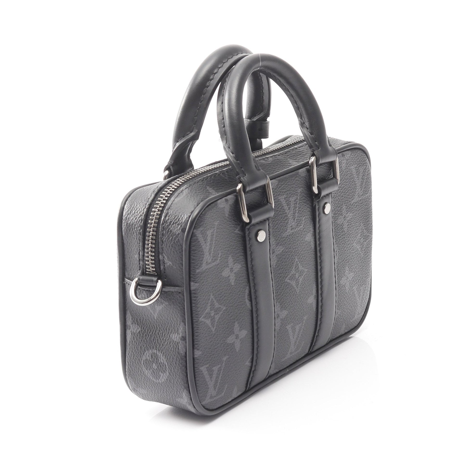 ナノ PDV モノグラムエクリプス ハンドバッグ PVC レザー ブラック 2WAY ルイヴィトン バッグ LOUIS VUITTON
