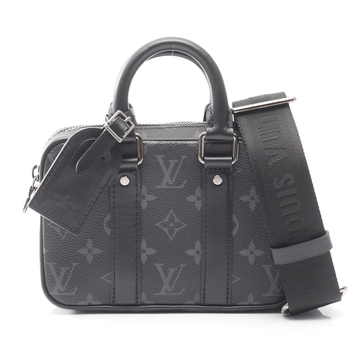 ナノ PDV モノグラムエクリプス ハンドバッグ PVC レザー ブラック 2WAY ルイヴィトン バッグ LOUIS VUITTON