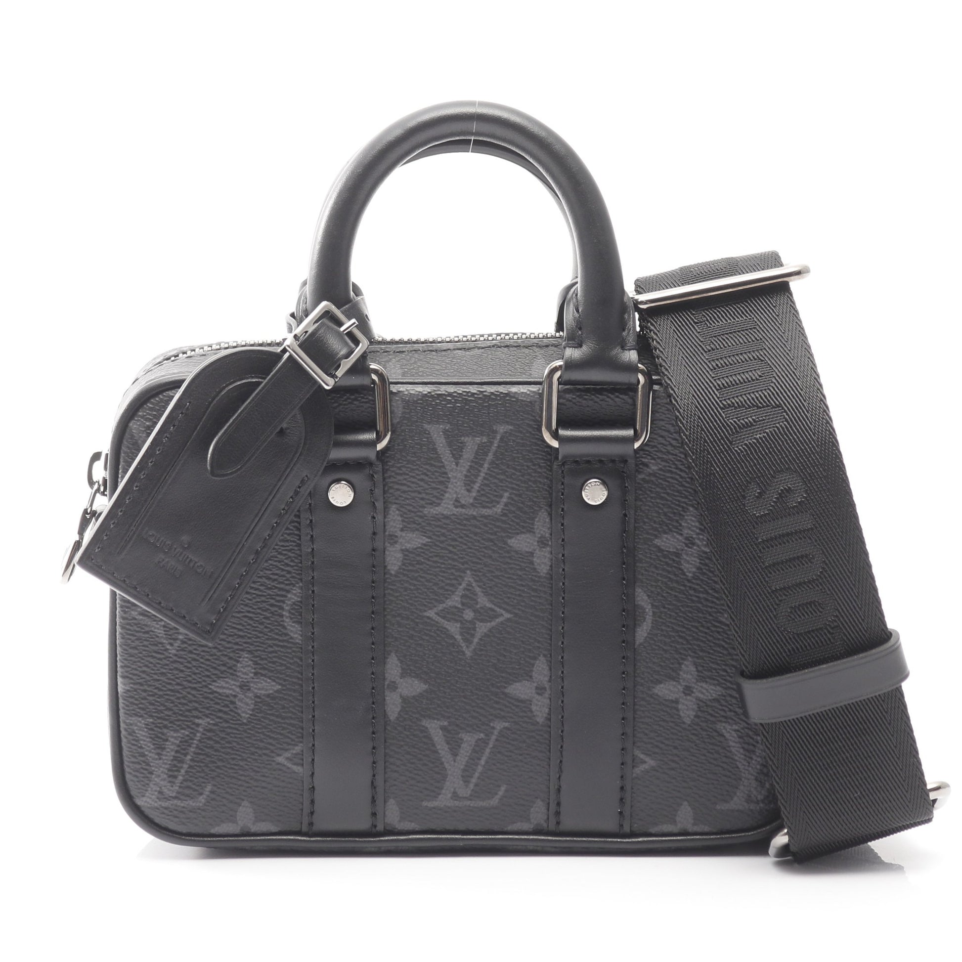 ナノ PDV モノグラムエクリプス ハンドバッグ PVC レザー ブラック 2WAY ルイヴィトン バッグ LOUIS VUITTON
