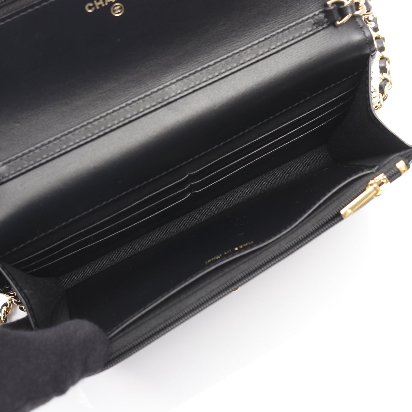 マトラッセ チェーンウォレット レザー ブラック ゴールド金具 シャネル バッグ CHANEL