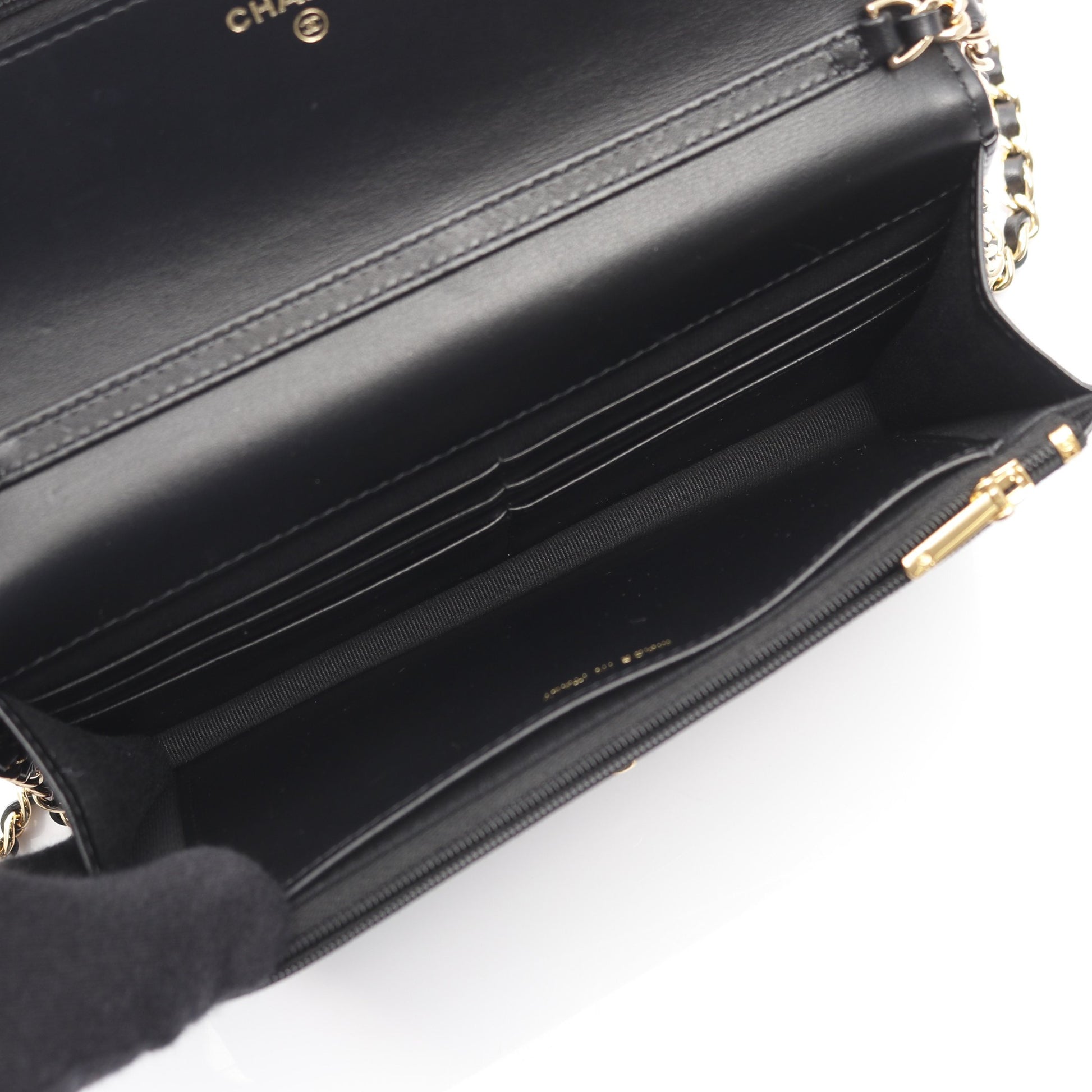 マトラッセ チェーンウォレット レザー ブラック ゴールド金具 シャネル バッグ CHANEL