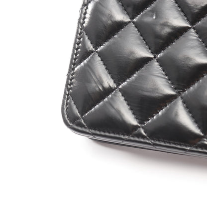 マトラッセ チェーンウォレット レザー ブラック ゴールド金具 シャネル バッグ CHANEL