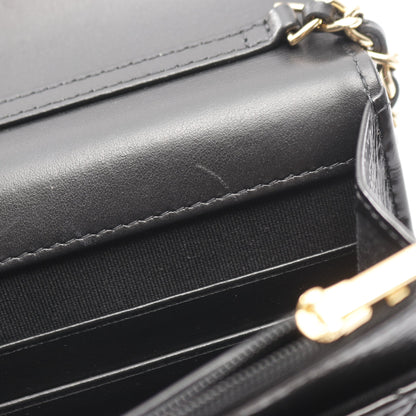 マトラッセ チェーンウォレット レザー ブラック ゴールド金具 シャネル バッグ CHANEL