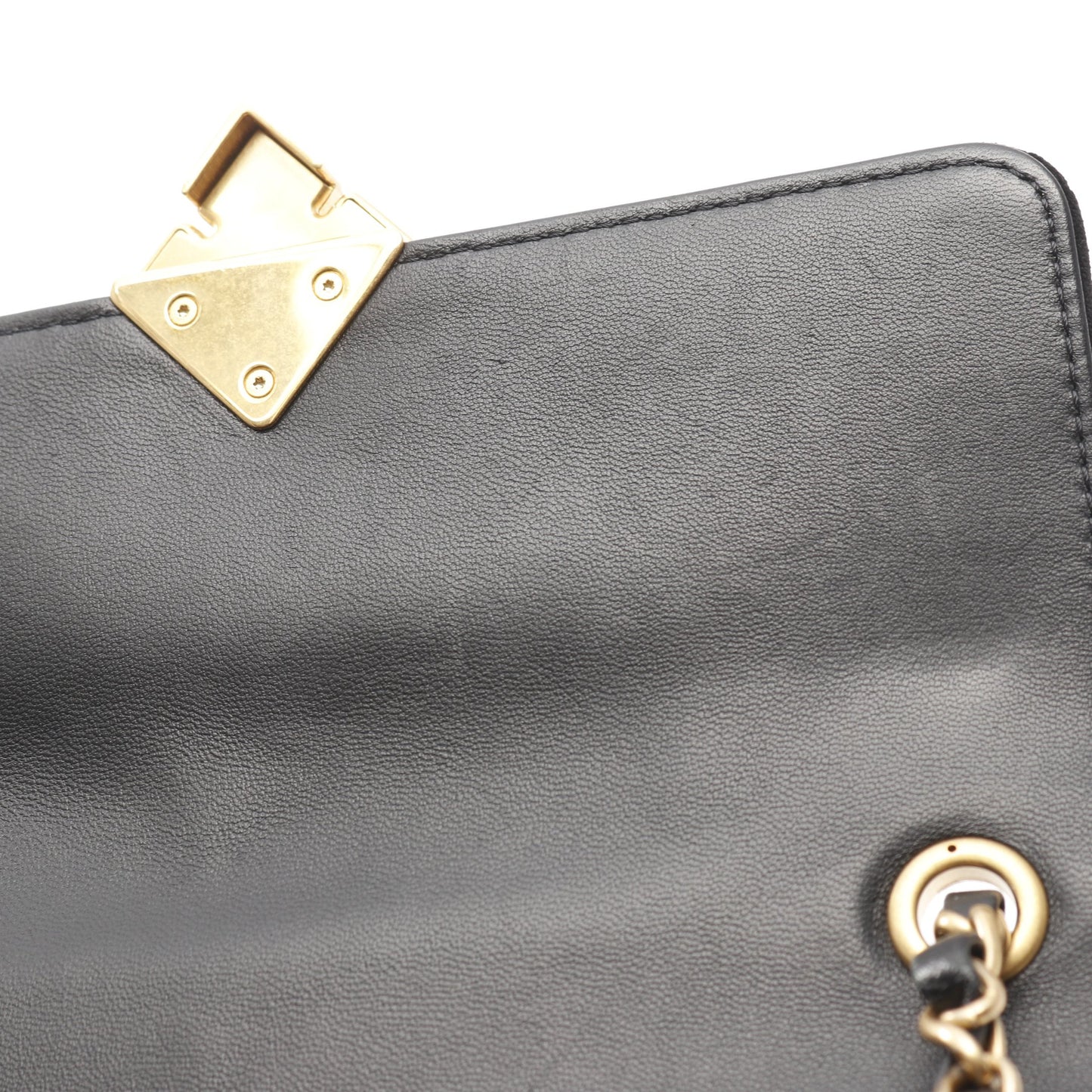 マトラッセ チェーンショルダーバッグ ベロア ブラック ゴールド金具 シャネル バッグ CHANEL