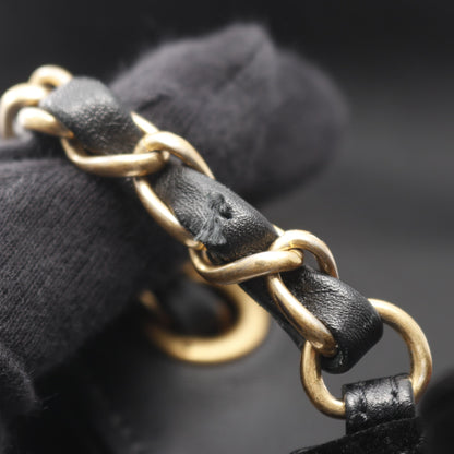 マトラッセ チェーンショルダーバッグ ベロア ブラック ゴールド金具 シャネル バッグ CHANEL