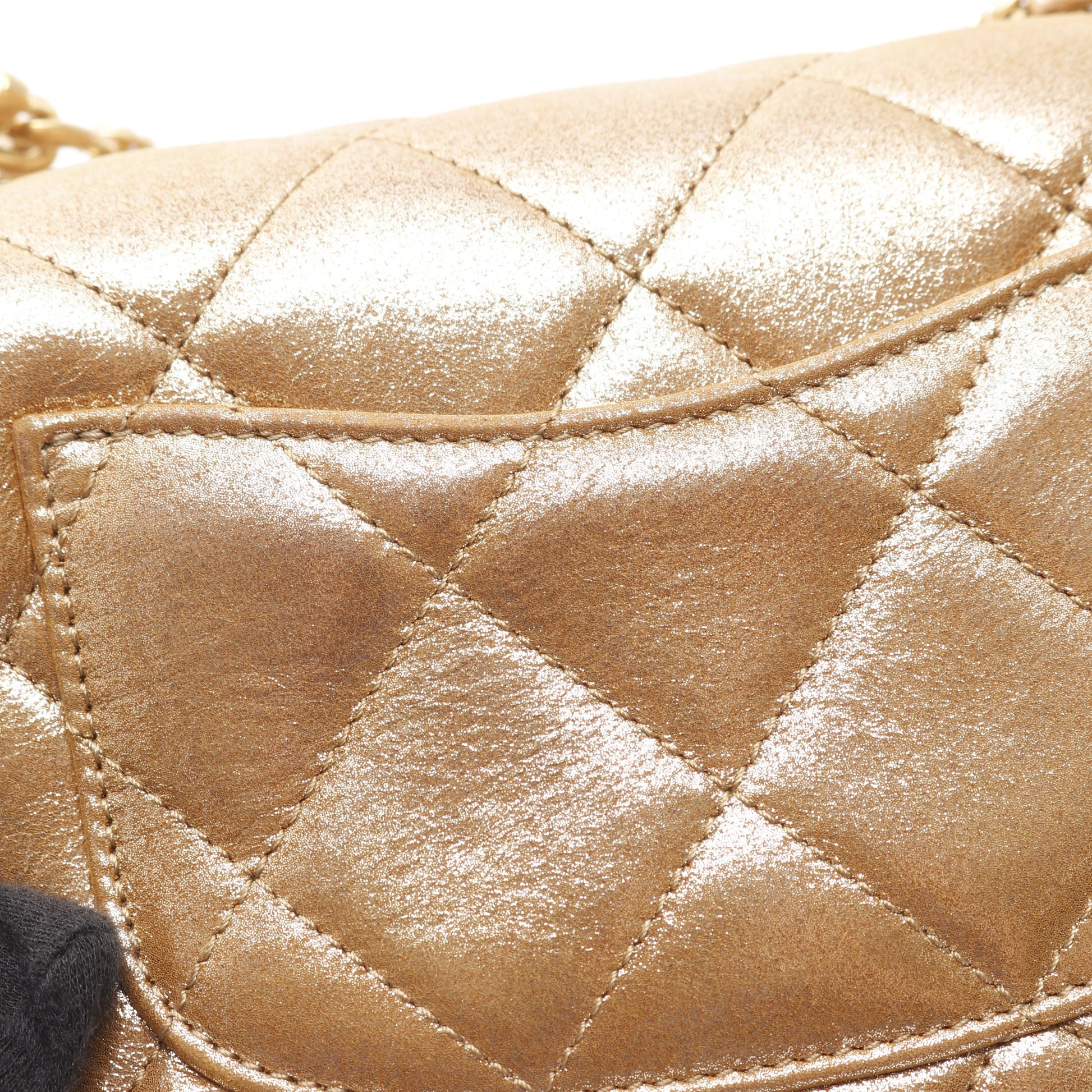 マトラッセ ココマーク チェーンショルダーバッグ ラインストーン レザー ゴールド ゴールド金具 2WAY シャネル バッグ CHANEL