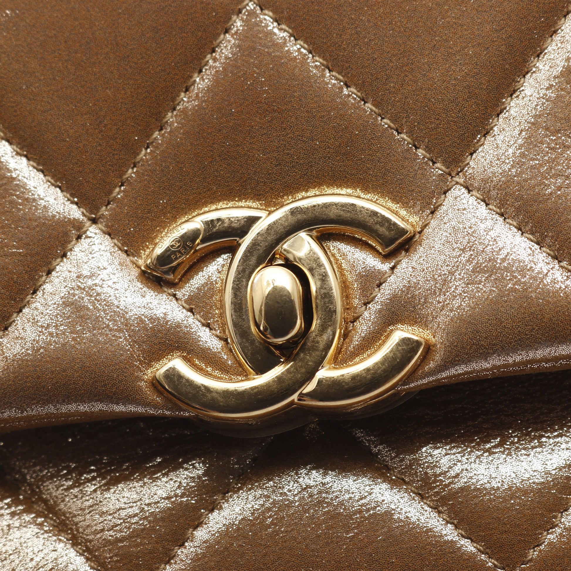 マトラッセ ココマーク チェーンショルダーバッグ ラインストーン レザー ゴールド ゴールド金具 2WAY シャネル バッグ CHANEL