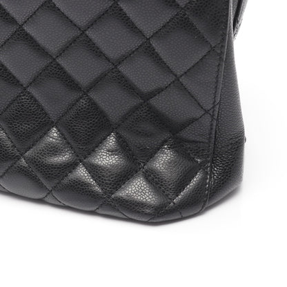 マトラッセ ショルダーバッグ トートバッグ キャビアスキン ブラック アンティークシルバー金具 シャネル バッグ CHANEL