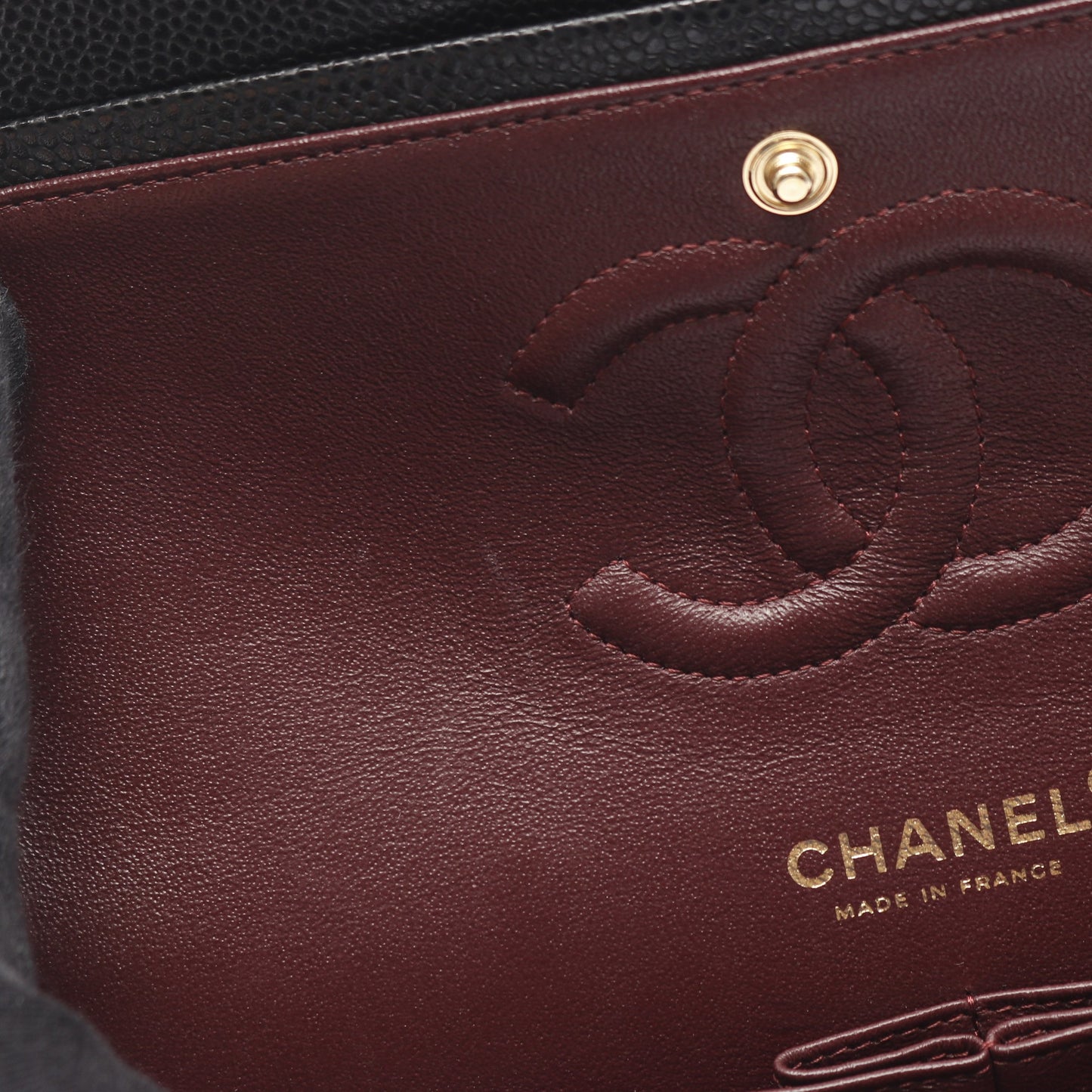 マトラッセ Wフラップ Wチェーンショルダーバッグ キャビアスキン ブラック ゴールド金具 シャネル バッグ CHANEL
