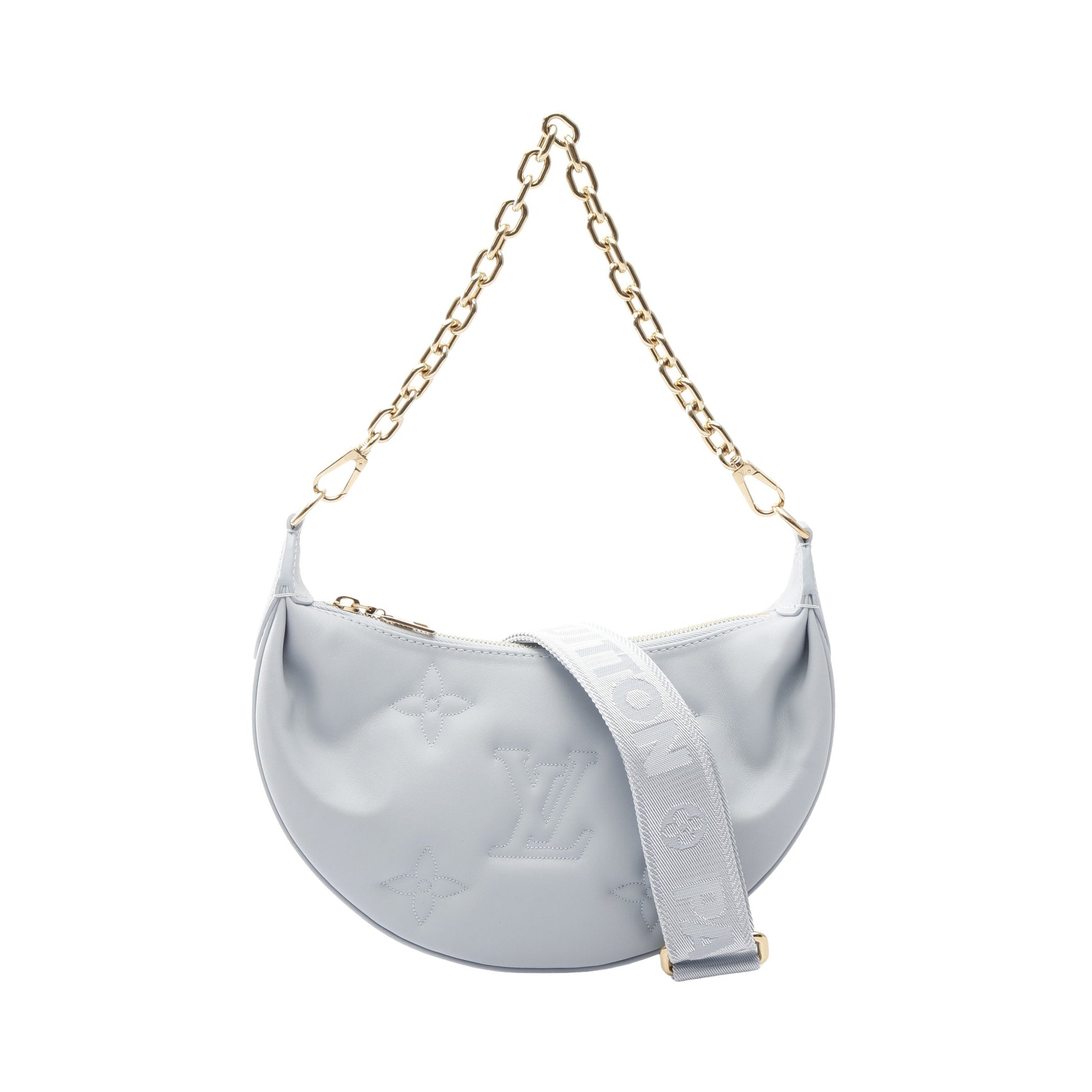 オーバーザムーン バブルグラム ブルーグラシエ チェーンショルダーバッグ レザー ライトブルー 2WAY ルイヴィトン バッグ LOUIS VUITTON