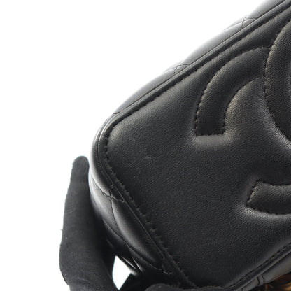 マトラッセ バニティバッグ チェーンショルダーバッグ ラムスキン ブラック ゴールド金具 シャネル バッグ CHANEL
